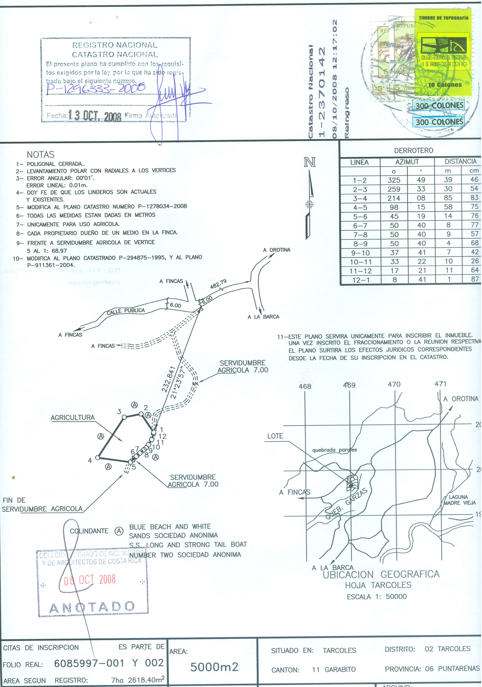 costa rica division plan map